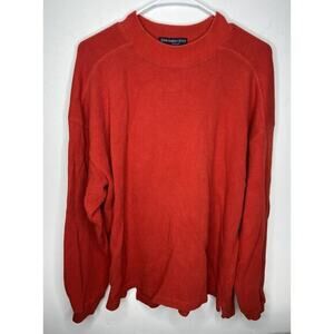Vintage Abercrombie Fitch Sweater Orange Crew Neck Casual Relaxed Men’s Sz Small